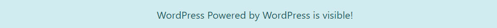Security Check warning: Powered by WordPress text visible in footer