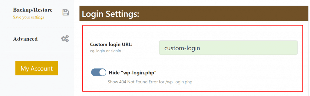 change wordpress login path