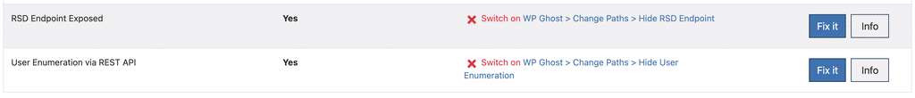 Click Fix It on any flagged item to resolve it automatically. 