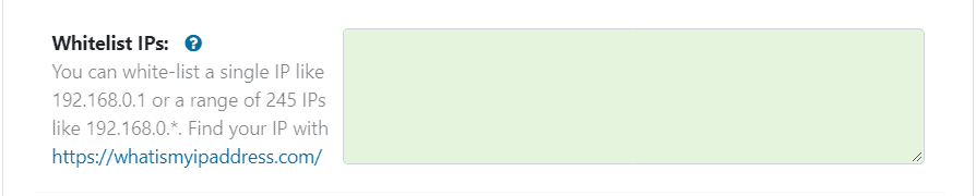 WP Ghost IP whitelist field to prevent your own IP from being blocked