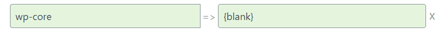 WP Ghost Text Mapping showing {blank} pattern to remove a class name
