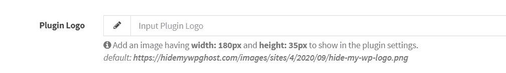White Label Plugin Logo URL field in the WP Ghost customization panel