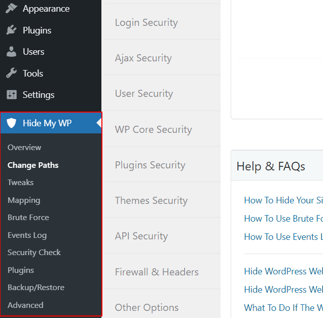 WordPress admin sidebar showing the WP Ghost menu visible after granting capability