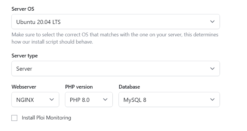 Ploi.io server provisioning complete with PHP and Nginx ready