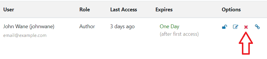 WP Ghost delete button for permanently removing a temporary login account
