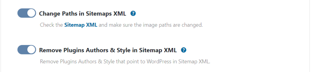 WP Ghost toggle to change image paths in sitemap XML and option to remove plugin author styles