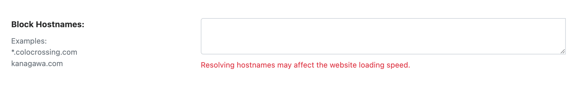 WP Ghost Block by Hostname field for blocking traffic from specific networks