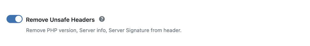 WP Ghost Remove Unsafe Headers toggle to strip PHP version and server info from HTTP responses
