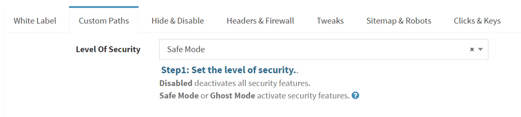 WP Ghost White Label deep settings toggle options for agency-wide configuration