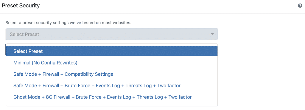 Click Load Preset and confirm the action. WP Ghost applies all preset settings and saves automatically.