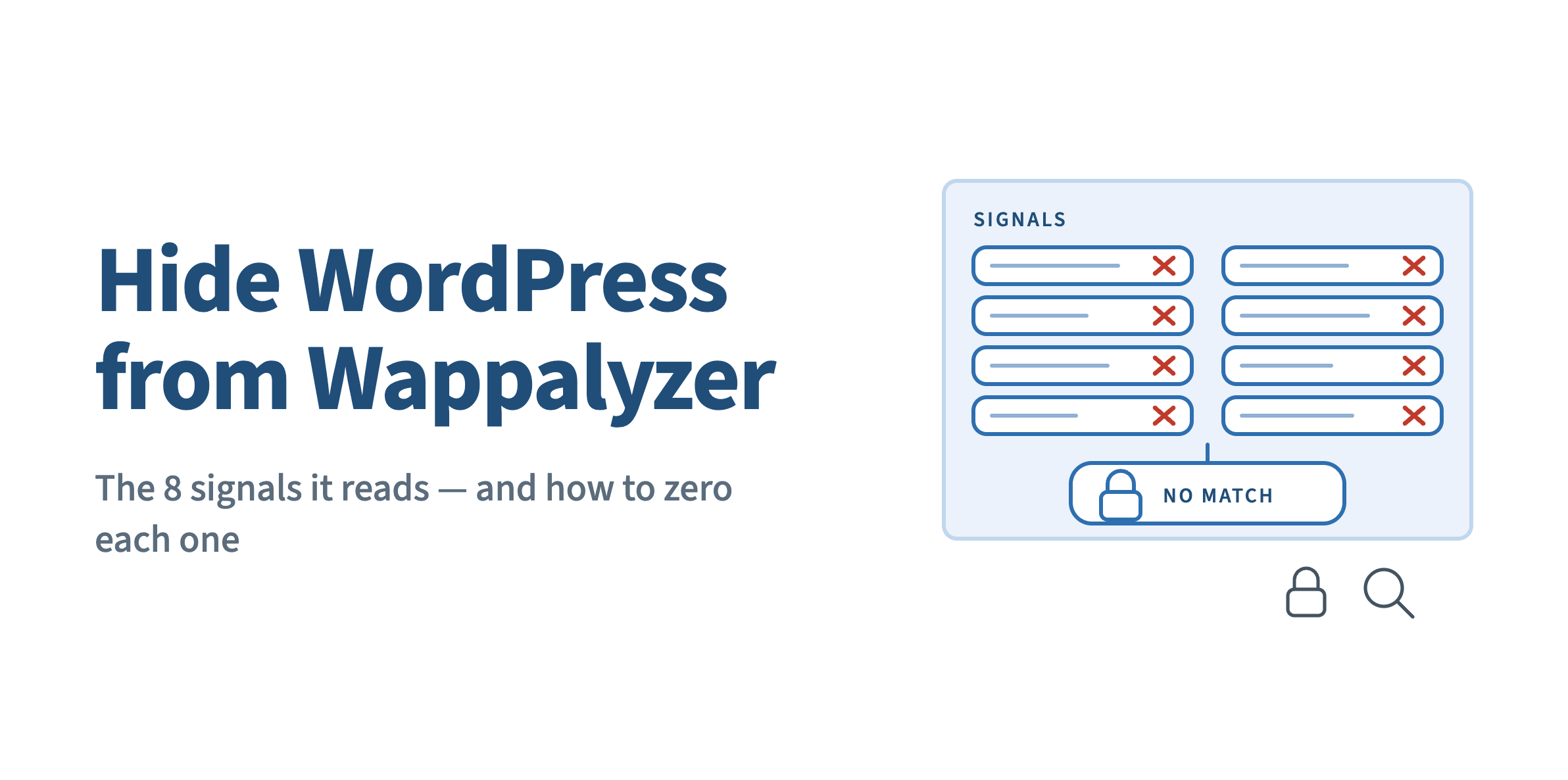 Browser inspection tool reading the technology signals exposed by a WordPress site